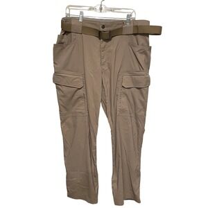 Duluth Trading Co Flex Dry on the Fly Tan Cargo Pants Mens 38x30 Relaxed Fit